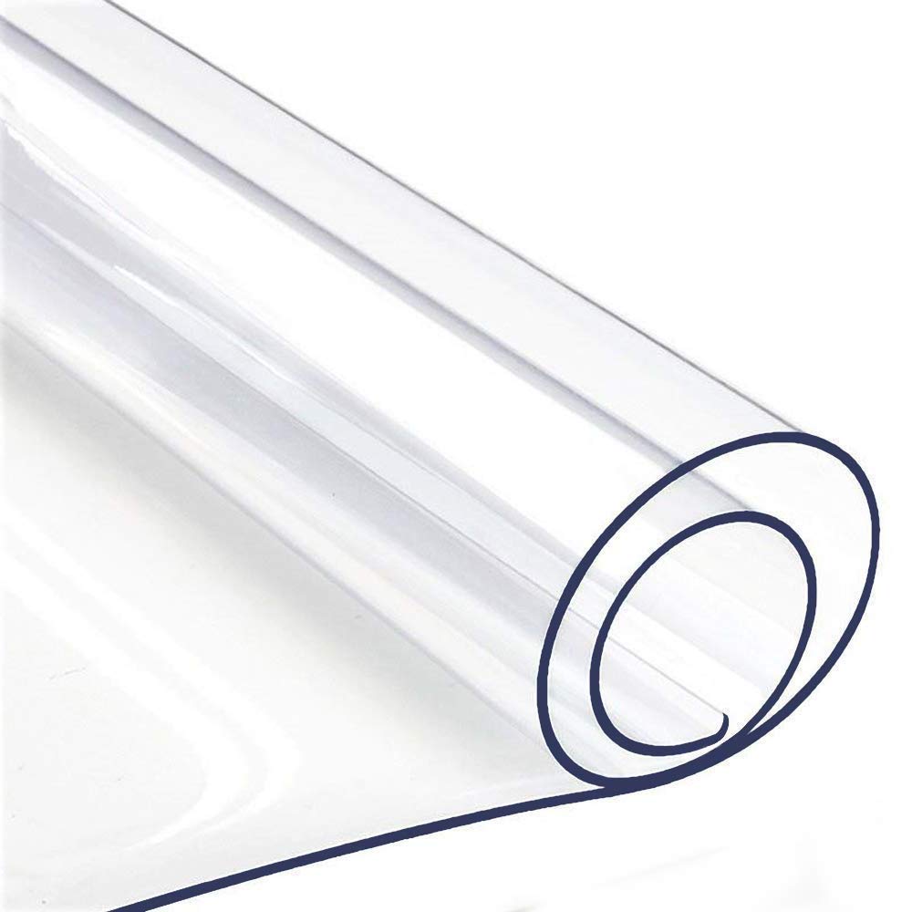 OstepDecor Upgraded Version 1.5mm Thick Clear Table Cover Protector - 60 x 40 Inch, No Plastic Smell Transparent Table Cover, Heavy Duty PVC Table Protector, Dining Table Protective Cover