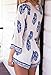 CM-Light Women Sexy V Neck Floral Romper 3 4 Sleeve Loose Jumpsuit Beach Cover up