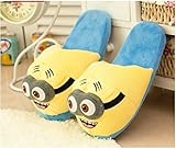 Despicable Me 2 Minion Soft Shoes Plush Toy Slippers Cartoon Plush Slippers Two-eye