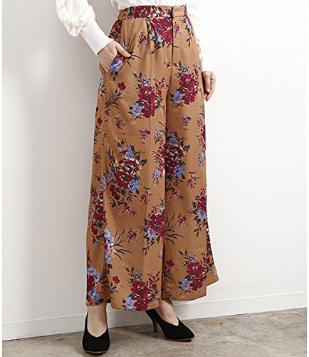 Amazon ロペピクニック Rope Picnic 花柄プリントワイドパンツ 22ブラウン 38 パンツ 通販