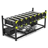 Mining Case 8 GPU Stackable Preassemble Rig Aluminum Open Air Frame for Ethereum(ETH)/ETC/ZCash/Monero/BTC Easy Mounting Edition