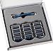Personna Men's 5 Blade Razor with Bulk Pack of 12 Replacement Razor Cartridges and Shaving Razor Handle (Blue)