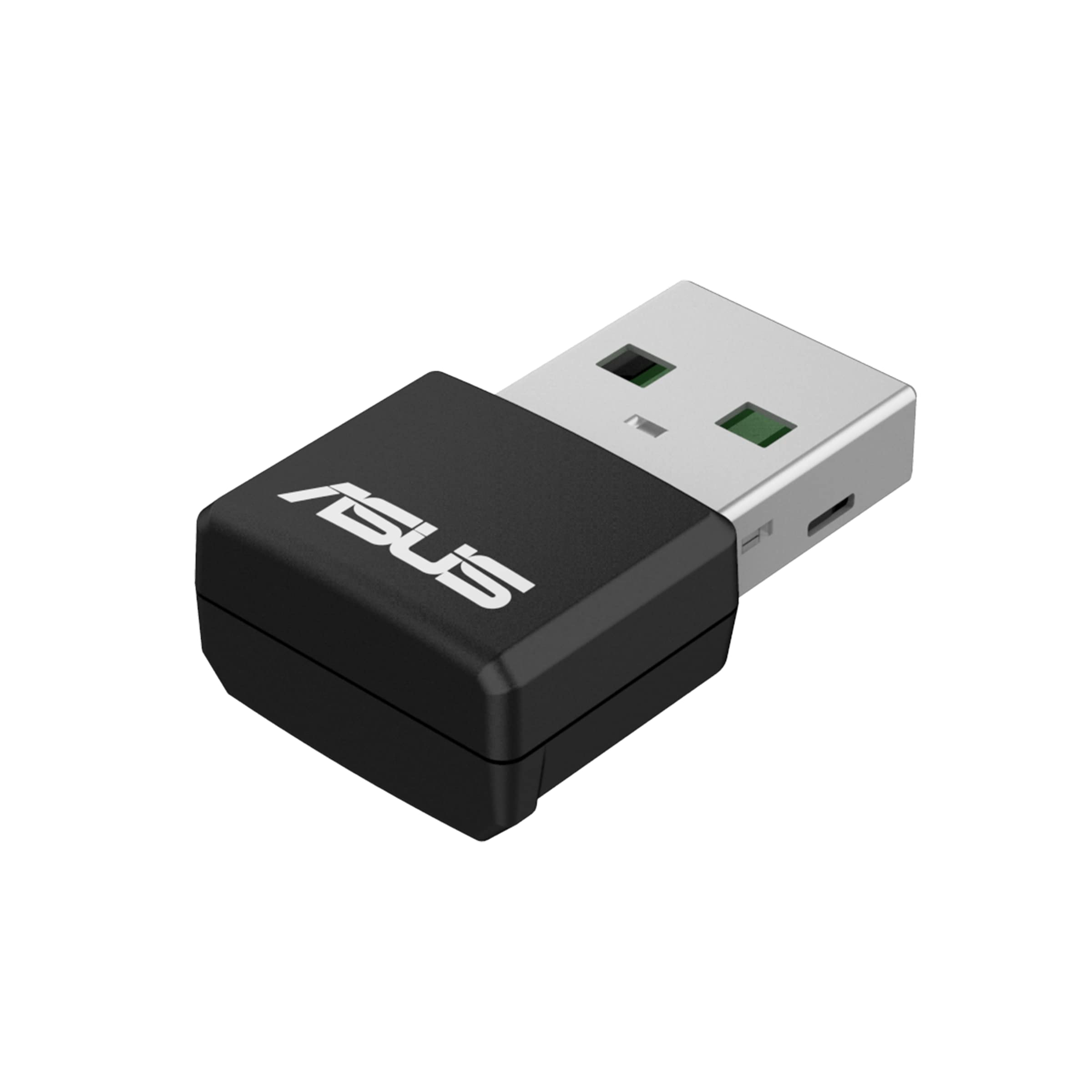 ASUS AX1800 Dual Band WiFi 6 USB Adapter, WiFi 6, 802.11ax, WPA3 Network Security, 5GHz frequency band, Compact size (USB-AX55 Nano)