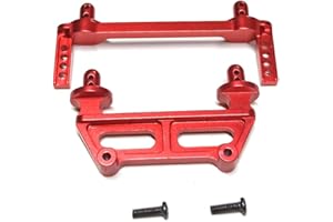 RWLZLB 16281 F/R Body Pillars Parts, Metal Replacement Accessories Spare Parts, Compatible with Hyper GO H16BM H16GT H16DR MJX H16 16208 16209 16210 1/16 RC Trucks Cars (Red)