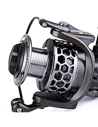 Carrete de pesca Sougayilang 13+1BB de peso ligero ultra suave carrete de pesca de aluminio giratorio con bobina de grafito de repuesto gratis