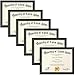 Icona Bay 8.5x11 Certificate Frames - Black, 6 Pack - Contemporary Diploma Frames 8.5 x 11 - Composite Wood Document Frames for Walls or Table Top - Lakeland Collection