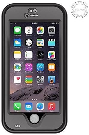 Waterproof Case for iPhone 6/6s, Bessmate 6.6ft Underwater Waterproof Shockproof Dirtproof Full Sealed Case Cover with Kickstand for iPhone 6/6S (Black)