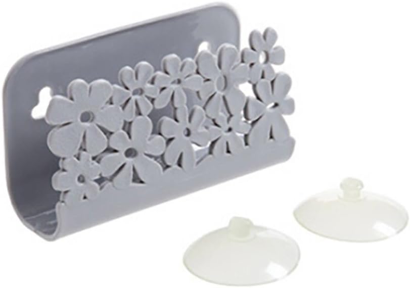 MAXGOODS Dish Cloths Rack Suction Cups Sponge Holder Clip Rag Storage Rack Kitchen Tool Sink Sponge Organizer Holder.Colour Grey