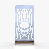 Skull Flame Polished Stainless Radiator Grill