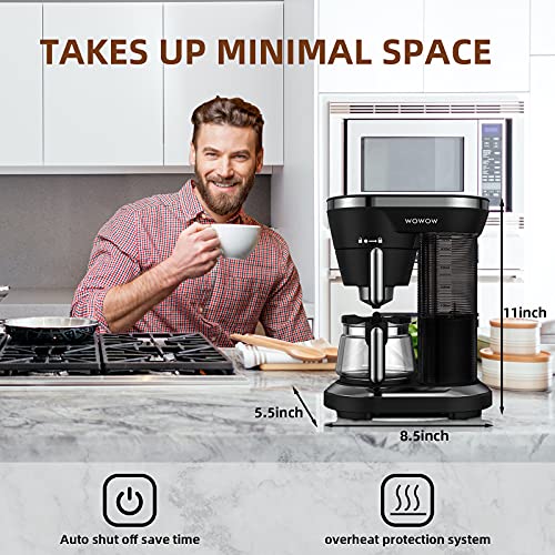 WOWOW Single Serve Coffee Maker K Cup Pod & Ground Coffee,2In1 Small