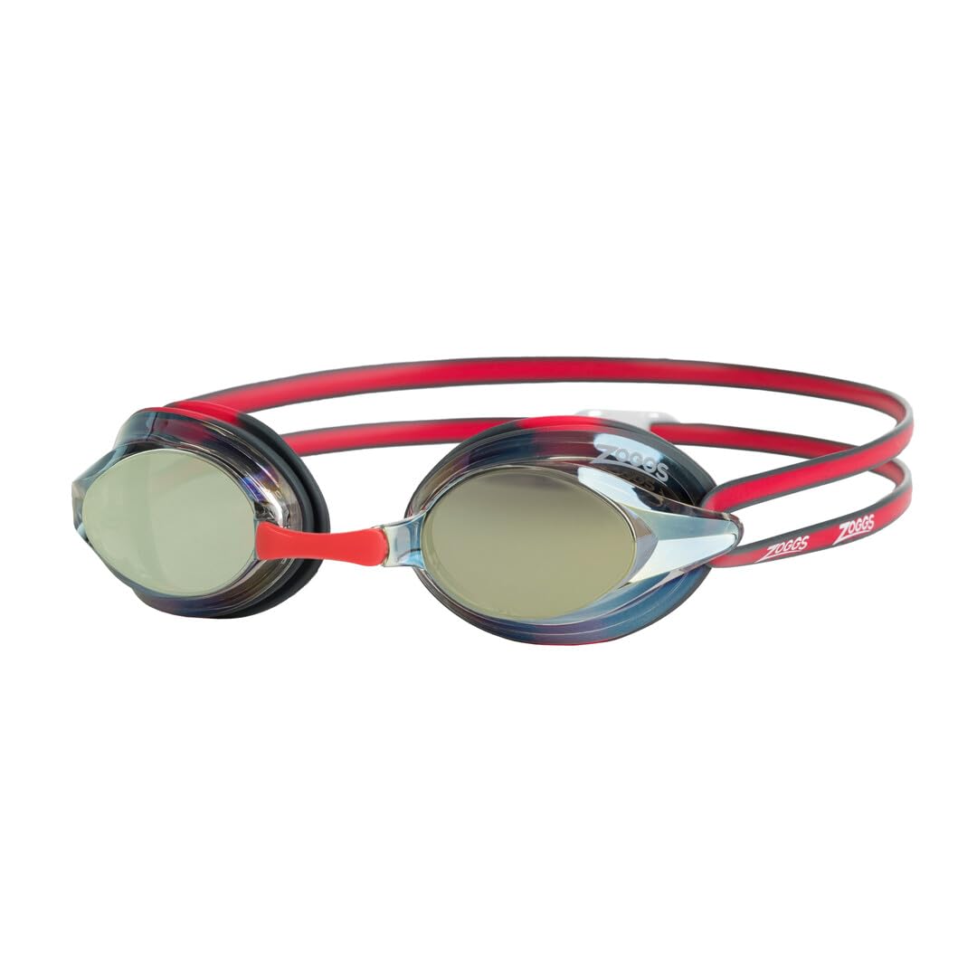 Zoggs Racer Titanium Grey Red Mirrored Gold