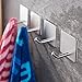 YIGII Towel Hooks/Bathroom Hook - Self Adhesive Hooks Office Hooks Hanging Keys for Kitchen Stick on Wall Stainless Steel 4 Packs