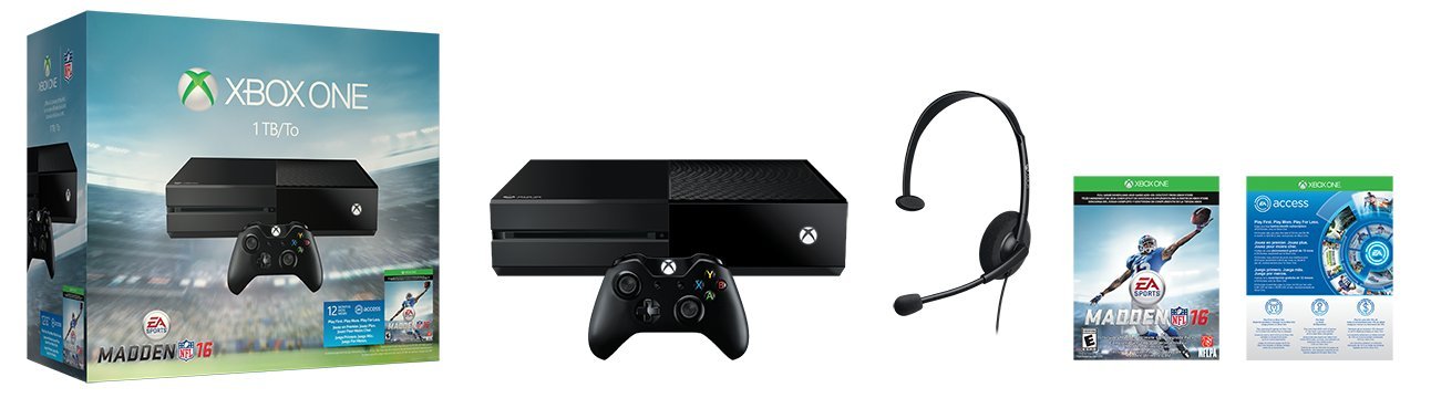 Xbox One 1TB Console - EA Sports Madden NFL 16 Bundle