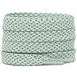 DELELE 2 Pairs Reflective Shoelace Flat Light Green