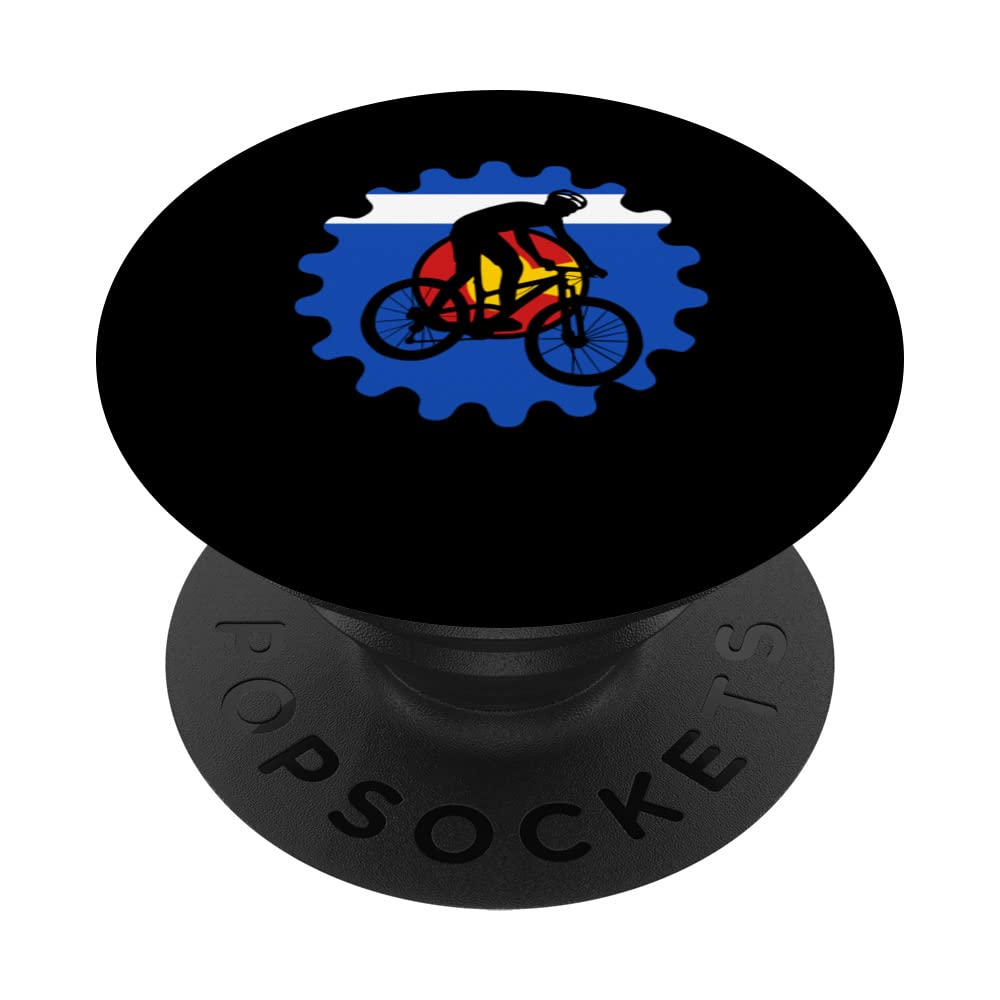 Mountain Bike Colorado Flag Cycling Bicycles Coloradan PopSockets Swappable PopGrip