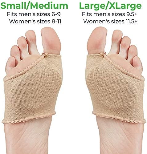 NatraCure Metatarsal Gel Pads, Fabric Sleeve with Ball of Foot Cushion - Image 5
