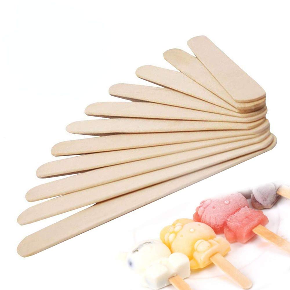Wooden Lollipop Sticks, Wood Craft Sticks Lolly Sticks Smooth Popsicle Art Craft Perfect for Decorations, DIY, Wall Arts, Miniature Garden(300pcs)