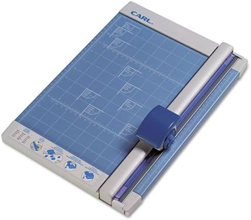 Carl - Bidex Professional Rotary Trimmer, 10 Sheets, Metal Base, 11" x 15 1/2" - Sold As 1 Each - Premium Carbide Blade Delivers Precise, Accurate cuts.