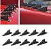 Alpha racing Air Vortex Generator Diffuser Shark Fin 10pcs Set Kit for Spoiler Roof Wing Carbon Fiber Pattern primary