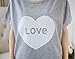 MyFav Pajama Set Big Girls Comfy PJS Lovely Heart Shape Printed Sleepwear Nighty