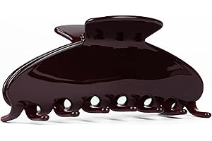 MAORULU Premium Durable Acetate Hair Claw Clips for Women Girls, 4 Inch Large Cute Jaw Clip for Thick or Thin Hair, Vintage Y2K Hair Clips, Dark Brown