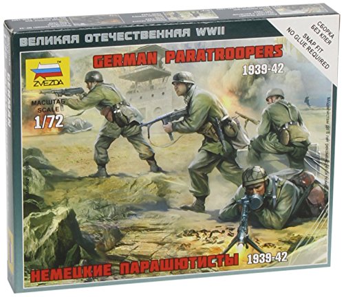 German Paratroopers 1939-42 (4) (Snap Kit) 1/72 Zvezda
