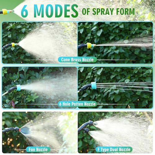 Battery Powered Sprayer 2 Gallon, Rechargeable Electric Garden Sprayer with 3 Speeds Displayed, Battery Indicator, 4 Mist Nozzles, Retractable Wand, Adjustable Shoulder Strap for Lawn Yard and Garden