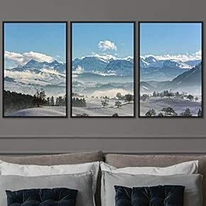 signwin 3 Piece Framed Canvas Wall Art Snow...