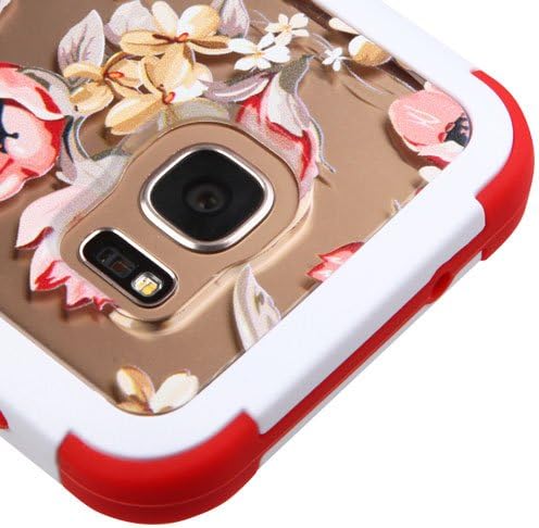 Galaxy S7 Case, LUXCA [Shock Absorb] Hybrid Dual Layer [Heavy Duty] Defender Protective Case Cover for Samsung Galaxy S7 (Flowers)