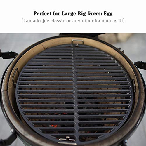 KAMaster Cast Iron Cooking Grids Grates for Large Big Green Egg Round
