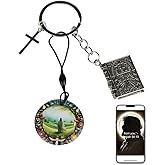 Zoravell Christian Bible Keychain Set – Mini Bible with Cross and Bible Verse | Christian Accessories, Jesus Keychain