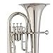 Estella EU200N Nickel Plated B Flat Euphonium with Stainless Steel Pistons