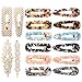 Hair Clips 16 PCS, OYRGCIK 4 PCS Pearls Hair Clips & 12 PCS Acrylic Resin Hair Barrettes Fashion Geometric Alligator Hair Pins for Women Ladies Girls Hair Bows Headwear Styling Hair Tools Accessories