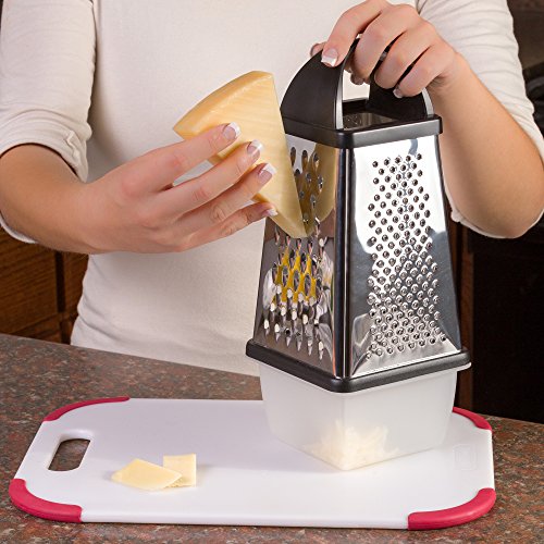 Oliver & Kline Boxed Grater Best 4Sided Cheese Grater & Vegetable