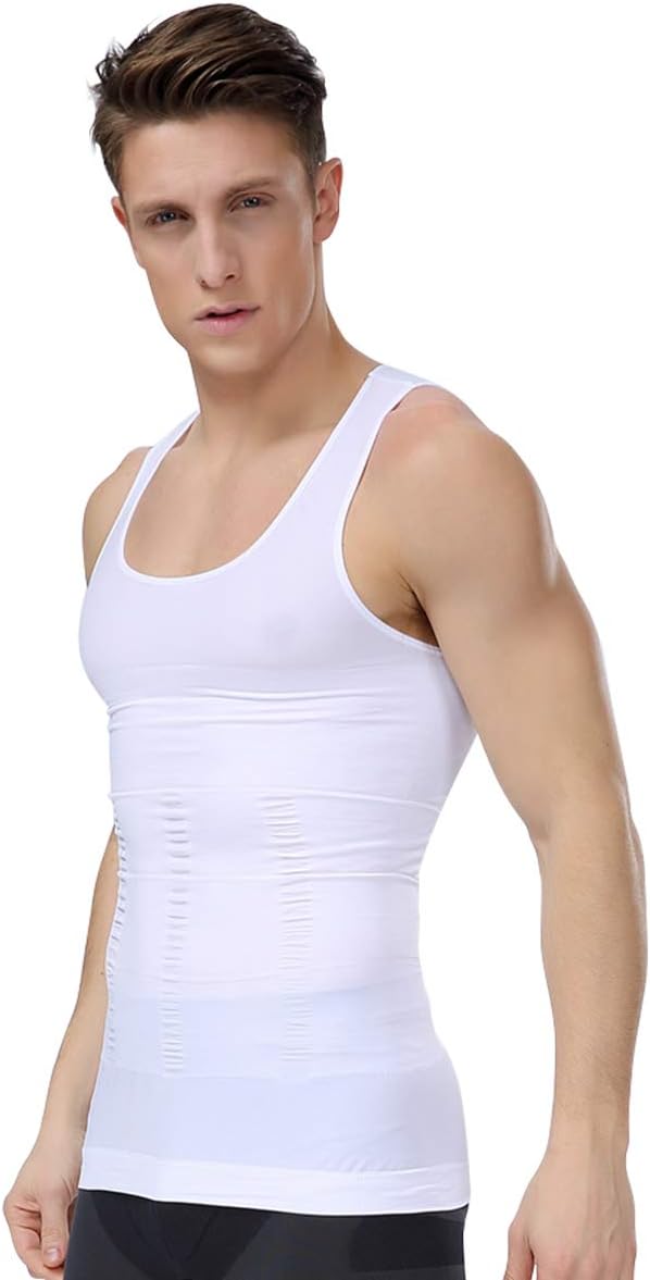 Upgraded Men's Seamless Slimming Body Shaper Vest Abdomen Slim Shirt Compression Tank Shaperwear