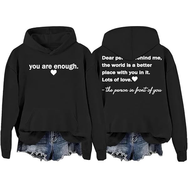 New 2023 Dear Person Behind Me Hoodie Personalised Be Kind Message Hoody Unisextal Health Awareness Hoodies Long Sleeve Sweatshirt kopen vanaf een prijs van 33