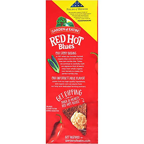 GARDEN OF EATIN’ RED HOT BLUES CORN TORTILLA CHIPS 10 OZ