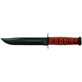 KA‑BAR KB5025 Navy Straight Knife Fixed Blade with Textured Handle and Nylon Sheath