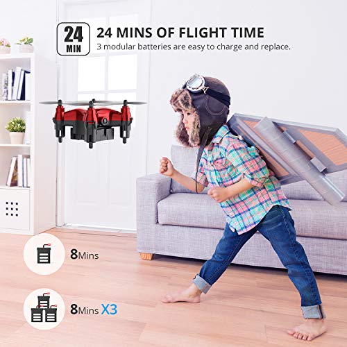 Holyton HT02 Mini Drone for Kids Beginners, Easy Pocket RC Quadcopter with Altitude Hold, 3D Flips, 3 Speed Modes, 3… - Image 3