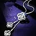 Rurah Zircon Fringed Clover Sweater Chain Necklace Pendant Women Girl Ornaments Fashion with Clothing Accessories