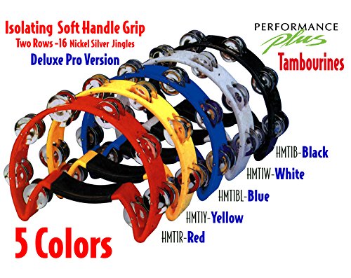 Performance Plus Headless Pro Church Quality Black Rhythm Tambourine, inch (HMT1B)