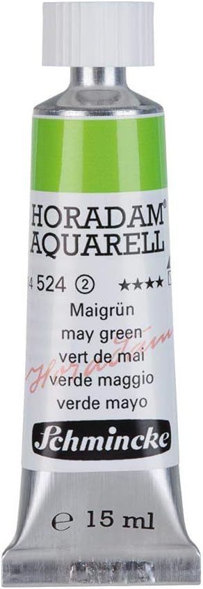 Schmincke - HORADAM® AQUARELL - finest artists' watercolour paints, 524 May green, 14 524 006, 15 ml tube