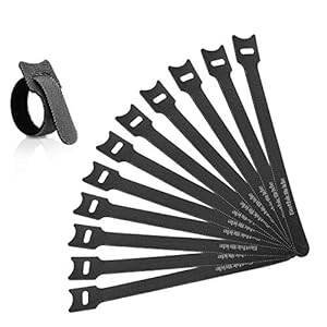 GothicBride Kabelbinders, 50 stuks herbruikbare kabelbinders, haak en lus koord banden voor Tablet Laptop PC TV Home…