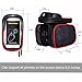 MF-HOME Bike Frame Bag,Bicycle Bag for Cell Phone,Waterproof 6.2 inch Touch Screen Mobile Phone Bag Bicycle Accessories(Red)