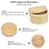 Handmade-Bamboo-Steamer-10-Inch-Bamboo-Steam-Basket-Round-Bao-Bun-Steamer-Double-Layer-Dumpling-Steamer-2-Tier-with-Lid-Chinese-Style-Steamer-Healthy-Cooking-for-VegetablesDim-SumMeat-Fish Handmade Bamboo Steamer, 10 Inch Bamboo Steam Basket, Round Bao Bun Steamer, Double-Layer Dumpling Steamer, 2 Tier with…