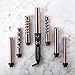 Foxybae 7-in-1 Curling Wand Set - Le’se7en Professional Titanium 7 Interchangeable Curler Set with LCD Display for Temperature Control (Black-Rose Gold)