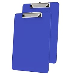 Macroclo Plastic Blues Clipboards 2 Pack, Colored