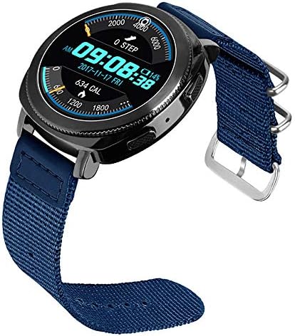 Nylon Band Compatible with Samsung Galaxy Gear S2 Active Watch 42mm Replacement Wristband Sport Strap for Amazfit bip Gear Sport S4 20mm Width Universal Blue