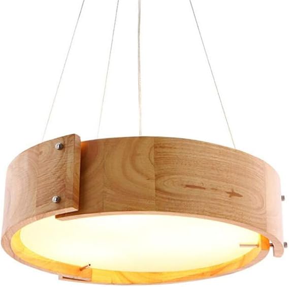 Hängeleuchte Holz Rund Led Hängelampe Vintage Holzlampe Pendelleuchte