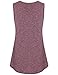 Flowy Tank Tops for Women,Messic Women's Vintage Buttons V Neck Sleeveless Flared Tunic Tank Tops Shirts(Wine,XX-Large)